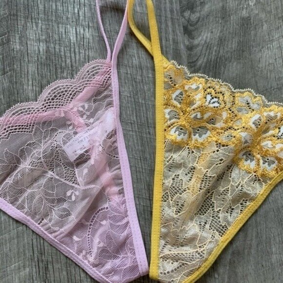 NEW Women’s 6 Pairs Lace G-String Thong Set XS/S - Picture 3 of 4